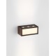 Sandy Rust Brown Die-Casting Aluminium & Clear Glass LED 11Watt 220-240Volt 875Lm 3000K IP65 Light up & down L:15.3 W:7.3 H:6.5c