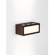Sandy Rust Brown Die-Casting Aluminium & Clear Glass LED 11Watt 220-240Volt 875Lm 3000K IP65 Light up & down L:15.3 W:7.3 H:6.5c