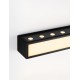 Sandy Black Die-Casting Aluminium & Clear Glass LED 31Watt 220-240Volt 3028Lm 3000K IP65 Light up & down L:45 W:7.3 H:6.5cm 