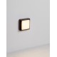 Sandy Black DieCasting Aluminium & Polycarbonate Frost LED 5 Watt 220-240 Volt 367Lm 3000K IP54 L: 12.5 W: 3.8 H: 12.5 cm 