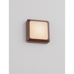 Corten Die-Casting Aluminium & Polycarbonate Frost LED 5 Watt 220-240 Volt 367Lm 3000K IP54 L: 12.5 W: 3.8 H: 12.5 cm 