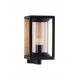 Sandy Black Die-Casting Aluminium Natural Wood Colour Acrylic & Clear Polycarbonate LED E27 1x12Watt 220-240 Volt Bulb Exclu