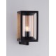 Sandy Black Die-Casting Aluminium Natural Wood Colour Acrylic & Clear Polycarbonate LED E27 1x12Watt 220-240 Volt Bulb Exclu
