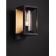 Sandy Black Die-Casting Aluminium Natural Wood Colour Acrylic & Clear Polycarbonate LED E27 1x12Watt 220-240 Volt Bulb Exclu