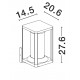Sandy Black Die-Casting Aluminium Natural Wood Colour Acrylic & Clear Polycarbonate LED E27 1x12Watt 220-240 Volt Bulb Exclu