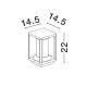 Sandy Black Die-Casting Aluminium Natural Wood Colour Acrylic & Clear Polycarbonate LED E27 1x12Watt 220-240 Volt Bulb Excl
