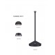 Sandy Black Die-Casting Aluminium & Polycarbonate Frost LED 2Watt 120Lm 3.7Volt 3000K IP54 Switch On/Off USB wire D: 12 H: 28.5