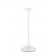 Sandy White Die-Casting Aluminium & Polycarbonate Frost LED 2Watt 120Lm 3.7Volt 3000K IP54 Switch On/Off USB wire D: 12 H: 28.