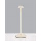 Sandy White Die-Casting Aluminium & Polycarbonate Frost LED 2Watt 120Lm 3.7Volt 3000K IP54 Switch On/Off USB wire D: 12 H: 28.