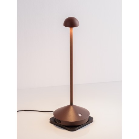 Sandy Rust Brown Die-Casting Aluminium & Polycarbonate Frost LED 2Watt 120Lm 3.7Volt 3000K IP54 Switch On/Off USB wire D: 12 H: