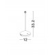 Sandy Rust Brown Die-Casting Aluminium & Polycarbonate Frost LED 2Watt 120Lm 3.7Volt 3000K IP54 Switch On/Off USB wire D: 12 H: