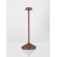 Sandy Rust Brown Die-Casting Aluminium & Polycarbonate Frost LED 2Watt 120Lm 3.7Volt 3000K IP54 Switch On/Off USB wire D: 12 H: