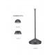 Sandy Dark Grey Die-Casting Aluminium & Polycarbonate Frost LED 2Watt 120Lm 3.7Volt 3000K IP54 Switch On/Off USB wire D: 12 H: 