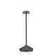 Sandy Dark Grey Die-Casting Aluminium & Polycarbonate Frost LED 2Watt 120Lm 3.7Volt 3000K IP54 Switch On/Off USB wire D: 12 H: 