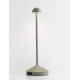 Sandy Olive Green Die-Casting Aluminium & Polycarbonate Frost LED 2Watt 120Lm 3.7Volt 3000K IP54 Switch On/Off USB wire D: 12 H