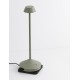 Sandy Olive Green Die-Casting Aluminium & Polycarbonate Frost LED 2Watt 120Lm 3.7Volt 3000K IP54 Switch On/Off USB wire D: 12 H