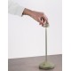 Sandy Olive Green Die-Casting Aluminium & Polycarbonate Frost LED 2Watt 120Lm 3.7Volt 3000K IP54 Switch On/Off USB wire D: 12 H