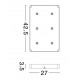 Six Charging Bases for codes 9030617, 9030618 9030619, 9030620, 9030621 L:27 W:42.5 H:3.5cm 