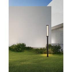 Sandy Black Die-Casting Aluminium & Polycarbonate Frost LED 16Watt 1130Lm 220-240Volt 3000K IP65 D:16 H:220cm 