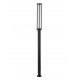Sandy Black Die-Casting Aluminium & Polycarbonate Frost LED 16Watt 1130Lm 220-240Volt 3000K IP65 D:16 H:220cm 