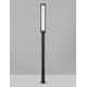Sandy Black Die-Casting Aluminium & Polycarbonate Frost LED 16Watt 1130Lm 220-240Volt 3000K IP65 D:16 H:220cm 