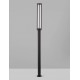 Sandy Black Die-Casting Aluminium & Polycarbonate Frost LED 16Watt 1130Lm 220-240Volt 3000K IP65 D:16 H:220cm 