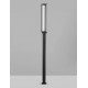 Sandy Black Die-Casting Aluminium & Polycarbonate Frost LED 16Watt 1130Lm 220-240Volt 3000K IP65 D:16 H:220cm 