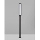 Sandy Black Die-Casting Aluminium & Polycarbonate Frost LED 16Watt 1105Lm 220-240Volt 3000K IP65 L:14.5 W:14.5 H:220cm 