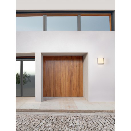 Sandy Black Die-Casting Aluminium Natural Wood Colour Acrylic & Clear Glass LED 16Watt 220-240 Volt 948Lm 3000K IP65 L:22 W:8.7