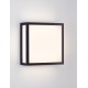 Sandy Black Die-Casting Aluminium Natural Wood Colour Acrylic & Clear Glass LED 16Watt 220-240 Volt 948Lm 3000K IP65 L:22 W:8.7