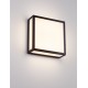Sandy Black Die-Casting Aluminium Natural Wood Colour Acrylic & Clear Glass LED 16Watt 220-240 Volt 948Lm 3000K IP65 L:22 W:8.7