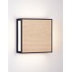 Sandy Black Die-Casting Aluminium Natural Wood Colour Acrylic & Clear Glass LED 16Watt 220-240 Volt 374Lm 3000K IP65 L:22 W:8.