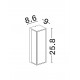 Sandy Black Die-Casting Aluminium Natural Wood Colour Acrylic & Clear Glass LED 10Watt 220-240 Volt 373Lm 3000K IP65 L:8.6 W:9 