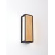 Sandy Black Die-Casting Aluminium Natural Wood Colour Acrylic& Clear Glass LED 10Watt 220-240 Volt 192Lm 3000K IP65 L:8.6 W:9 H
