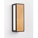 Sandy Black Die-Casting Aluminium Natural Wood Colour Acrylic& Clear Glass LED 10Watt 220-240 Volt 192Lm 3000K IP65 L:8.6 W:9 H