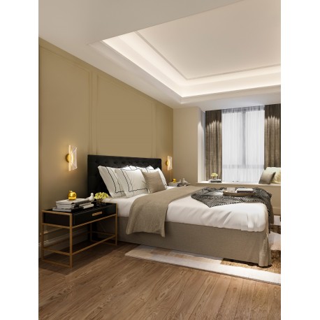Brass Gold Aluminium & Acrylic LED 9 Watt 220-240 Volt 505Lm 3000K IP20 L:11 W:13 H:30,6 cm 