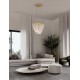 Triac Dimmable Brass Gold Aluminium &Acrylic LED 35 Watt 220-240 Volt 2995Lm 3000K IP20 D:52 H:120 cm 