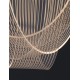 Triac Dimmable Brass Gold Aluminium &Acrylic LED 35 Watt 220-240 Volt 2995Lm 3000K IP20 D:52 H:120 cm 