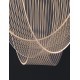 Triac Dimmable Brass Gold Aluminium &Acrylic LED 35 Watt 220-240 Volt 2995Lm 3000K IP20 D:52 H:120 cm 