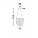 Triac Dimmable Brass Gold Aluminium &Acrylic LED 35 Watt 220-240 Volt 2995Lm 3000K IP20 D:52 H:120 cm 