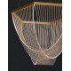 Triac Dimmable Brass Gold Aluminium &Acrylic LED 35 Watt 220-240 Volt 2995Lm 3000K IP20 D:52 H:120 cm 
