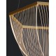 Triac Dimmable Brass Gold Aluminium &Acrylic LED 35 Watt 220-240 Volt 2995Lm 3000K IP20 D:52 H:120 cm 