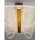 Triac Dimmable Brass Gold Aluminium & Acrylic LED 20 Watt 220-240 Volt 1106Lm 3000K IP20 D:45 W:55 H:13 cm 
