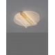 Triac Dimmable Brass Gold Aluminium & Acrylic LED 20 Watt 220-240 Volt 1106Lm 3000K IP20 D:45 W:55 H:13 cm 