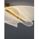 Triac Dimmable Brass Gold Aluminium & Acrylic LED 20 Watt 220-240 Volt 1106Lm 3000K IP20 D:45 W:55 H:13 cm 