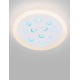 Dimmable with remote control CCT Sandy White Aluminium & Acrylic LED 19Watt 220-240 Volt 1485 Lm RGB in center Outer Ring Dimmab
