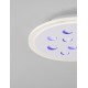 Dimmable with remote control CCT Sandy White Aluminium & Acrylic LED 19Watt 220-240 Volt 1485 Lm RGB in center Outer Ring Dimmab