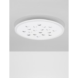 Dimmable with remote control CCT Sandy White Aluminium & Acrylic LED 30Watt 220-240 Volt 2357Lm RGB in center Outer Ring Dimmabl