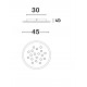 Dimmable with remote control CCT Sandy White Aluminium & Acrylic LED 30Watt 220-240 Volt 2357Lm RGB in center Outer Ring Dimmabl