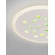 Dimmable with remote control CCT Sandy White Aluminium & Acrylic LED 30Watt 220-240 Volt 2357Lm RGB in center Outer Ring Dimmabl